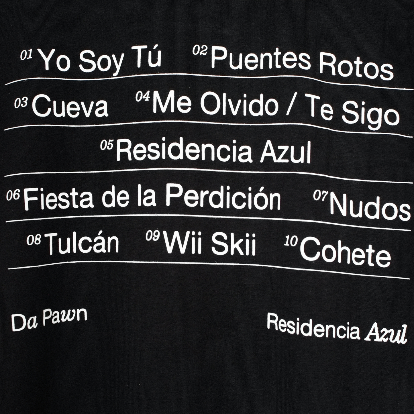 Black T-shirt: Blue Residence