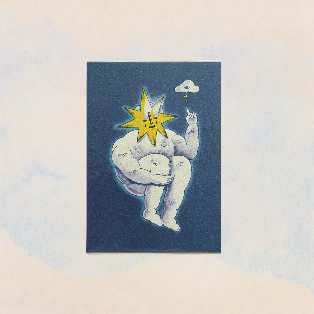 Print A5; “Cloud Man”