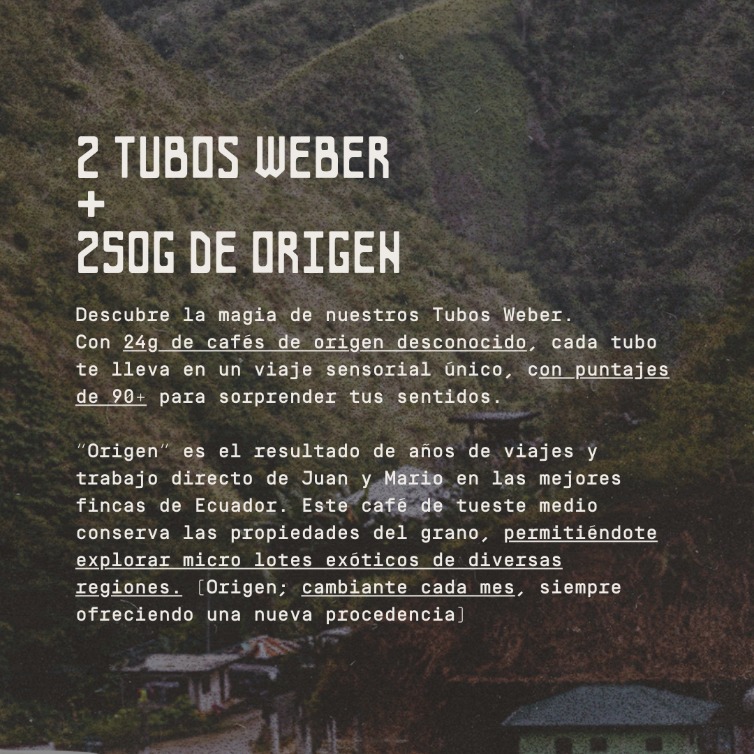 Brewer Pack (2 Weber tubes + 250g of Origin) - Subscription