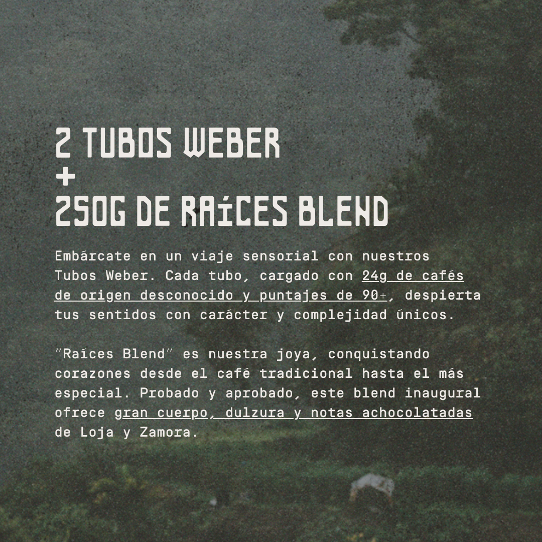 Home Barista Pack (2 Weber tubes + 250g of Roots Blend) - Subscription